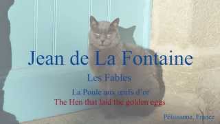 French Fable  La Poule aux oeufs dor by Jean de La Fontaine  Slow Reading [upl. by Mirna]