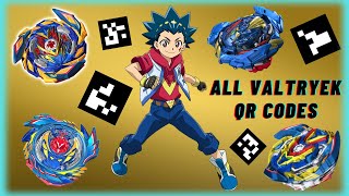 All Valtryek QR Codes  BEYBLADE BURST APP [upl. by Amuwkuhc290]