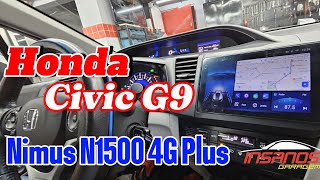 Civic G9 Central Multimídia Nimus N1500 4G Plus CarplayAndroid Auto Bluetooth IPS DSP GPS PIP [upl. by Yliak]