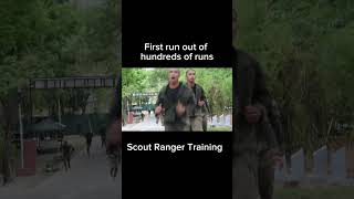 First of hundreds of runs at Scout Ranger training rotc fitness army military bandofbrothers [upl. by Petulah969]