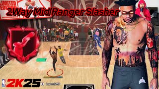 2WAY MIDRANGE SLASHER MADE ME UNSTOPPABLE ON NBA2K25  ANKLE BREAKERS Fadeaway 3s BEST JUMPSHOT [upl. by Roarke174]