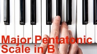 How to Play Major Pentatonic Scale in B  Keyboard Lessons [upl. by Pacificas572]