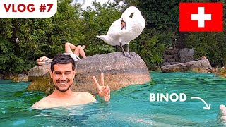 Swimming with Binod in Switzerland  Dhruv Rathee Vlog [upl. by Suiramed]