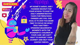 Meet Sarah McGee Founder of Recruit For Your School  Supporting Preschool Owners 🌈🏫👶👶🏽😁⭐✨💃🏻 [upl. by Festatus]