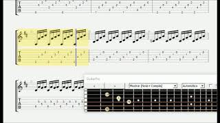 Arpeggio  G Zamboni  1718   Classical guitar or lute TAB [upl. by Aicirtac]