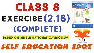 Class 8th Maths New book Exercise 216 Question 12  EX 216 Class 8 complete 8 class ex 216 [upl. by Ahcilef]