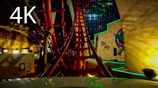 Canyon Blaster at night front seat onride 4K POV Adventuredome [upl. by Evoy]