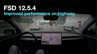 Tesla FSD 1254  Improved performance on highway [upl. by Saibot]