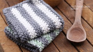 Modern Washcloth Crochet Pattern [upl. by Ynabla]