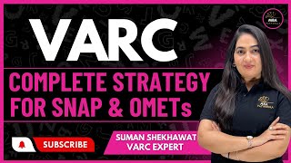 Complete  VARC Strategy  SNAP amp OMETs  Suman Maam  MBA Pathshala [upl. by Averyl]