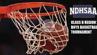 1North Border vs 4Thompson ND Class B Boys Basketball [upl. by Aloise]