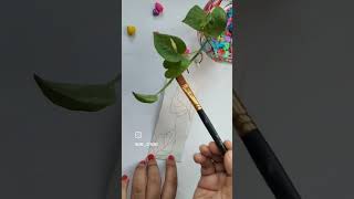 Watch me ruin my painting 😭🎨😭 reels watercolour brush painting flowers [upl. by Kincaid]