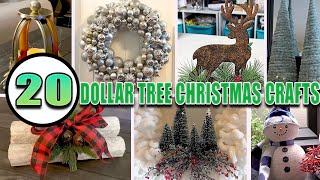 20 EASY DOLLAR TREE CHRISTMAS CRAFTS 2023 Must Try Crafts To Make NOW [upl. by Eitsirhc]