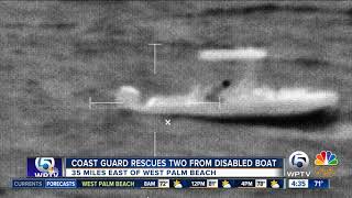 Coast Guard rescues 2 Bahamians off West Palm Beach [upl. by Yrot]