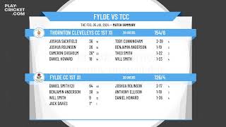 Fylde CC 1st XI v Thornton Cleveleys CC 1st XI [upl. by Valentine]