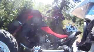 Honda 700 TRX Atv CRASH [upl. by Nahgrom]