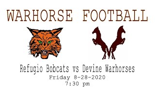 Devine Warhorse Football vs Refugio [upl. by Kal]