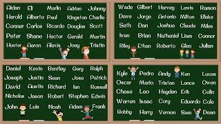 BOY Names 100 Most Popular Baby Boy Names in English  How to Pronounce Boy Names [upl. by Syck]