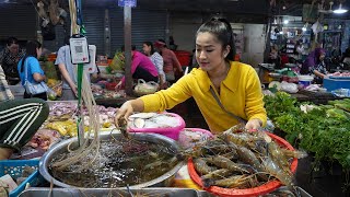 Market show Yummy river shrimp crispy pork and fry rice cooking  Countryside Life TV [upl. by Annayat793]