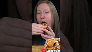 ASMR CINNAMON ROLLS RACE MUKBANG shorts [upl. by Hsakaa40]