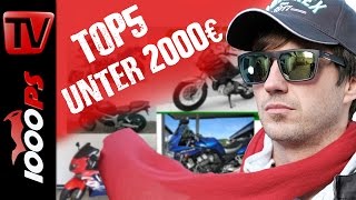 Top 5  Motorräder unter 2000 Euro  Günstig und zuverlässig [upl. by Dreddy]