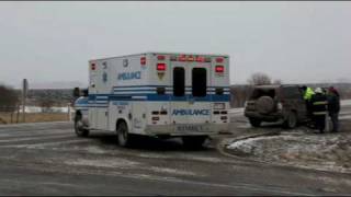 One sent to hospital after crash near Rimbey [upl. by Kraus]