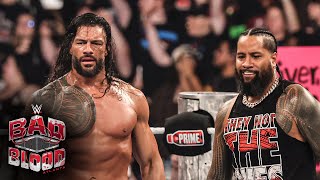 Jimmy Uso returns to help Roman Reigns take out The Bloodline Bad Blood 2024 highlights [upl. by Merrile]