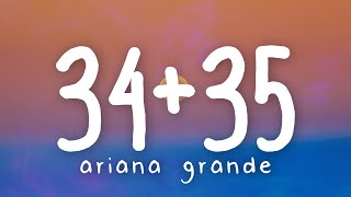 Ariana Grande  3435 Lyric Video [upl. by Aleakcim837]