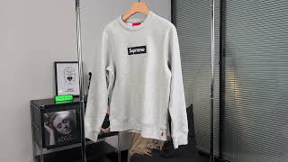 Supreme Box Logo Crewneck quotHeather Greyquot（SUPFW22785） [upl. by Annavahs]