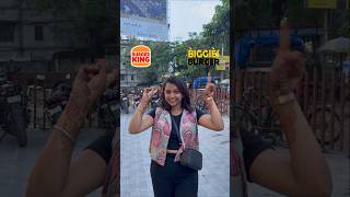 Burger King vs Biggies Burger Sbse sasta veg burger comparison konsa sbse acha hai [upl. by Aissatsana]