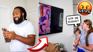 SCREEN MIRRORING MY CHEATING TEXT MESSAGES PRANK ON GIRLFRIEND GETS HEATED [upl. by Wobniar]