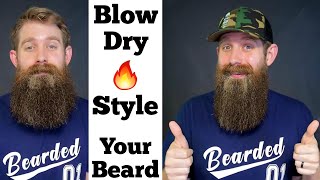 How To Blow Dry Straighten Your Beard [upl. by Ahsaeyt]