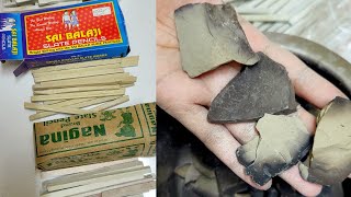 Unboxing New Boxes Slate Pencil🆕️100 Slates Unboxed👍Grey Clay Unboxing💖 Multani Mitti edible Clay [upl. by Hedi]