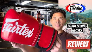 Fairtex BGV14 Boxing Gloves REVIEW IMPRESSIVE SYNTHETIC HYBRID GLOVE [upl. by Washburn]