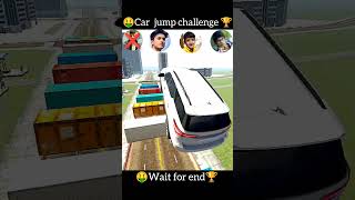 saurav Joshi vlog brothers car jumping challenge 🏆indianbikedriving3d shortsyoutube shorts [upl. by Post]