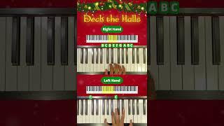 Deck the Halls EASY Piano Tutorial 🎄🎄 🎁 🎁 [upl. by Lilyan396]