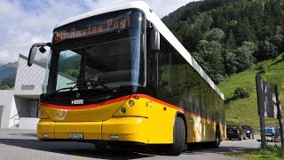 Mit dem Bus durch die Berge  Schweizer Postbus auf der Bristenstrasse und Alpenblick [upl. by Adnarem]