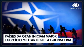 Países da Otan iniciam maior exercício militar desde a Guerra Fria  Jornal da Band [upl. by Nova]