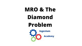 MRO amp The Diamond Problem  Python  Ingenium Academy [upl. by Airpal]