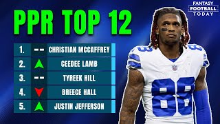 2024 Fantasy Rankings Top 12 Players in PPR Leagues  2024 Fantasy Football Advice [upl. by Gower]