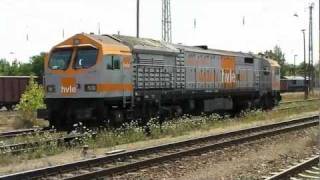 NICE DIESEL SOUND HVLEBlue Tiger shunting at Oranienburg [upl. by Ennovoj]