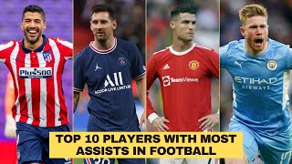 Top 10 Players With Most Assists In Football History  Top Playmakers In Football [upl. by Eleik]