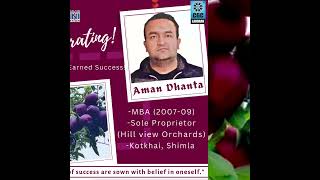 CGC Landran Alumni Association  🎓 Aman Dhanta 🎓  alumnispotlight  mba  cgclandran [upl. by Oiliruam818]