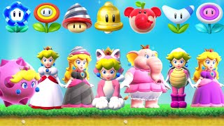 Super Mario 3D World  Mario Bros Wonder  All Princess Peach PowerUp Transformations [upl. by Eninaj141]