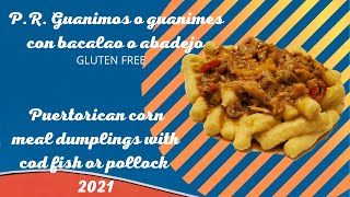 PR guanimos o guanimes con bacalao PR corn meal dumplings [upl. by Cullen]