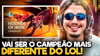 EU DESVENDEI O NOVO CAMPEÃO DO LOL  REACT CINEMATIC NAAFIRI [upl. by Nylirem]