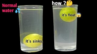 Density of normal water vs salt water 💦viral experiment science [upl. by Ailekat]