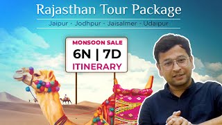 Rajasthan tour package  6N7D Detailed itinerary  Jaipur Jodhpur Jaisalmer Udaipur [upl. by Eilujna]