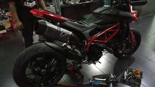 Ducati Hypermotard 821  Termignoni full system exhaust [upl. by Vladi460]