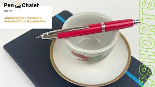 Pilot Limited Edition Vanishing Point Coral Red Fountain Pen [upl. by Ellebanna]